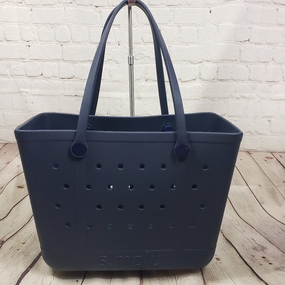 SIMPLY SOUTHERN Large Navy Tote Bogg Bag Style - Picture 7 of 9